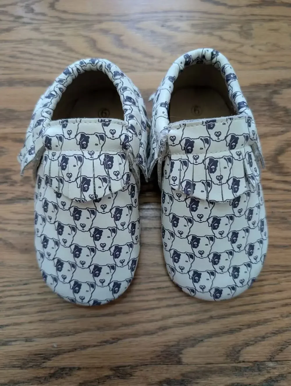 Babalus Pitbull Terrier Dog Print Moccasins